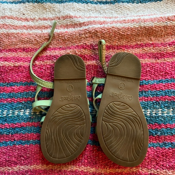 Cat & Jack Strappy Mint Sandles - Picture 2 of 2